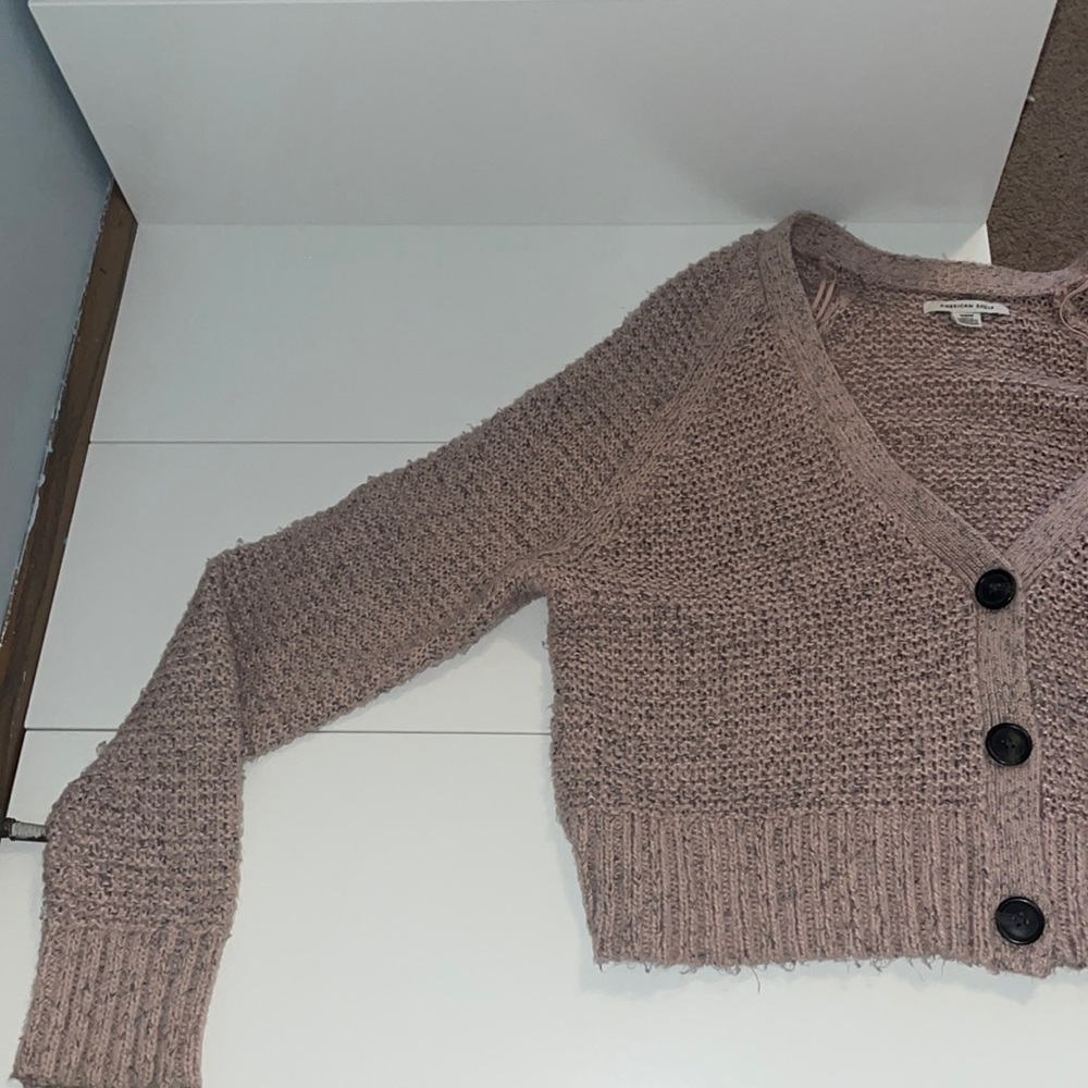 Pink Knit American Eagle Cardigan